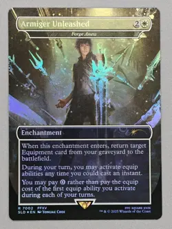 MTG x FINAL FANTASY SECRET LAIR - ARMIGER UNLEASHED #7002 RAINBOW FOIL - Image 1