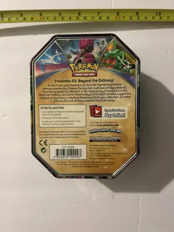 Pokemon "Ex Beyond The Ordinary! 2015 Fall Tin "Rayquaza-Ex" - No Cards - Image 3