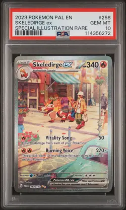 2023 POKEMON PAL EN-PALDEA EVOLVED #258 SKELEDIRGE EX PSA 10 - Image 1