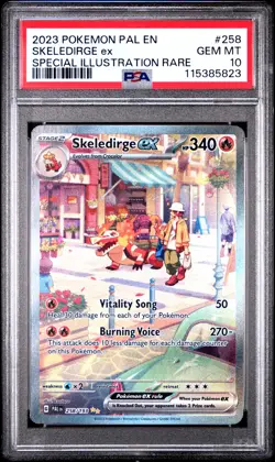 2023 POKEMON PAL EN-PALDEA EVOLVED #258 SKELEDIRGE EX PSA 10 - Image 1