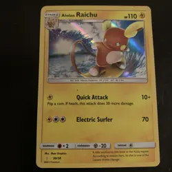 Alolan Raichu Holo Pokemon Sun And Moon #30 2017. ( NEW ) - Image 1