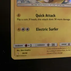 Alolan Raichu Holo Pokemon Sun And Moon #30 2017. ( NEW ) - Image 2