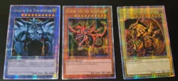 EGYPTIAN GOD CARDS OBELISK SLIFER RA LC01 Quarter Century Secret Rare Yugioh TCG - Image 1