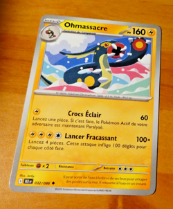 POKEMON FOUDRE NOIRE CARD CARTE OHMASSACRE 032/086 BLK EV10.5 FR MINT 2025 - Image 1