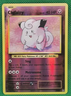 Clefairy 63/108 Evolutions 2016 Reverse Holo Rare Pokemon TCG NM & Bonus Card - Image 2