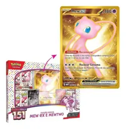 Pokemon Mew Ex & Mewtwo Scarlet & Violet Box Set 151 Brazilian Sealed Giant Card - Image 2