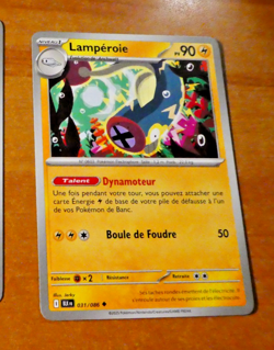 POKEMON FOUDRE NOIRE CARD CARTE LAMPEROIE 031/086 BLK EV10.5 FR MINT 2025 - Image 1