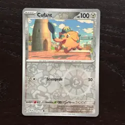 Cufant 149/193 Pokemon Paldea Evolved SV02 Reverse Holo Common Card NM - Image 1