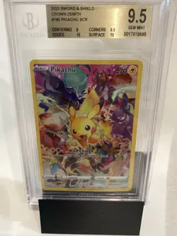 Pokemon TCG Pikachu Crown Zenith Alternative Art Holo Card 160/159 NM Condition - Image 1