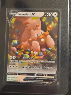 Pokemon Crown Zenith Greedent v Holo Ultra Rare Card 120/159 Near Mint Condition - Image 1
