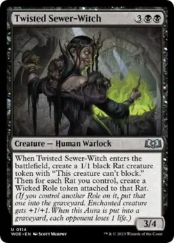 Twisted Sewer-Witch - Near Mint MTG Wilds of Eldraine - Image 1
