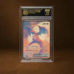 CHARIZARD VMAX MANA GRADE 10 POKEMON CUSTOM PSA STACKABLE SLAB GET 1 FREE - Image 1