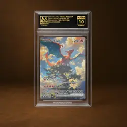 CHARIZARD VMAX MANA GRADE 10 POKEMON CUSTOM PSA STACKABLE SLAB GET 1 FREE - Image 1