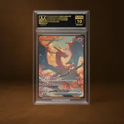 CHARIZARD VMAX MANA GRADE 10 POKEMON CUSTOM PSA STACKABLE SLAB GET 1 FREE - Image 1