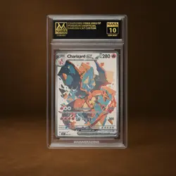 CHARIZARD VMAX MANA GRADE 10 POKEMON CUSTOM PSA STACKABLE SLAB GET 1 FREE - Image 1