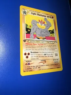 Pokemon Neo Destiny Light Machamp 25/105 Rare Vintage LP 1st Edition - Image 2