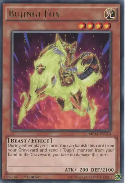Yugioh Bujingi Fox MP14-EN210 Rare 1st Edition NM x3 Play Set - Image 1