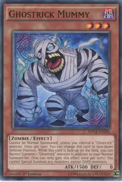 Yugioh Ghostrick Mummy MP14-EN206 Common 1st Edition NM x3 Play Set - Image 1