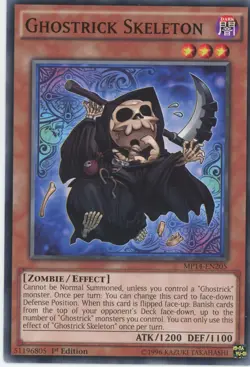 Yugioh Ghostrick Skeleton MP14-EN205 Common 1st Edition NM x3 Play Set - Image 1