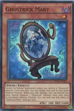 Yugioh Ghostrick Mary MP14-EN203 Super Rare 1st Edition NM - Image 1