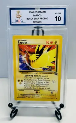 Vintage Pokemon Card Gem Mint 10 Zapdos 2000 Black Star Promo Rare Card Classic - Image 5