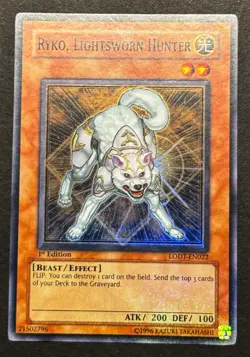 Yugioh Ryko, Lightsworn Hunter LODT-EN022 Light of Destruction 1st Edition Halo - Image 1