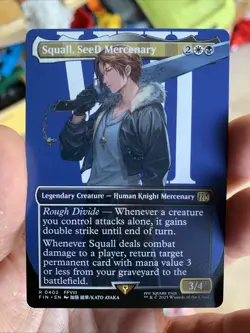 MTG - Final Fantasy - Squall, SeeD Mercenary Borderless - Rare 0402 - Image 1