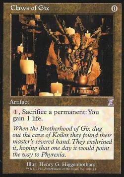 Claws of Gix - Medium Play MTG Time Spiral Time Shifted - Image 1