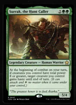 1 x Surrak the Hunt Caller-Magic the Gathering-MTG-Foundations-Near Mint-1x-rare - Image 1