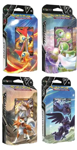 4 Decks Pokemon V Battle Decks NEW Victini Gardevoir Corviknight Lycanroc - Image 1