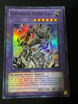 Yugioh Elemental HERO Gaia CT08-EN011 Super Rare Limited - NM - Image 1