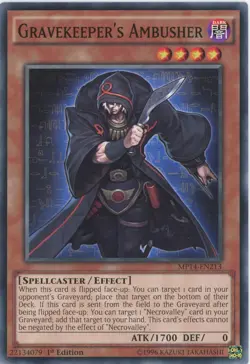 Yugioh Gravekeeper's Ambusher MP14-EN213 Common 1st Edition NM x3 Play Set - Image 1