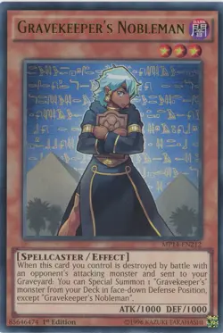 Yugioh Gravekeeper's Nobleman MP14-EN212 Ultra Rare 1st Edition NM - Image 1
