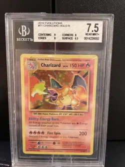 BGS 7.5 NM-MINT+ Charizard 11/108 XY Evolutions HOLO RARE Pokemon Card 😍😍😍 - Image 1