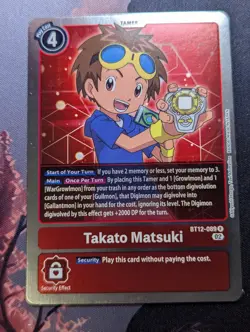 Takato Matsuki BT12-089 R Digimon Card Game Across Time FOIL - Image 1