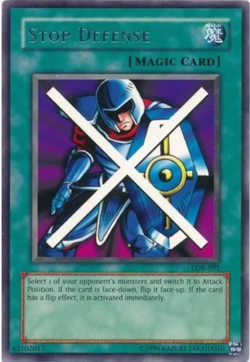 STOP DEFENSE - Rare - LOB-095 - YuGiOh TCG Card - Image 1