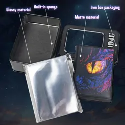 100 Pack TCG/MTG Card Sleeves, Matte Art Card Sleeves, Matte Back & Gloss Front, - Image 3