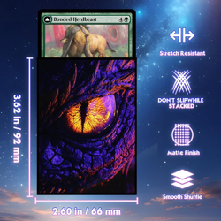 100 Pack TCG/MTG Card Sleeves, Matte Art Card Sleeves, Matte Back & Gloss Front, - Image 2