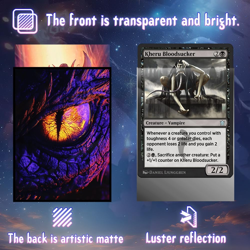 100 Pack TCG/MTG Card Sleeves, Matte Art Card Sleeves, Matte Back & Gloss Front, - Image 3