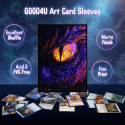 100 Pack TCG/MTG Card Sleeves, Matte Art Card Sleeves, Matte Back & Gloss Front, - Image 4