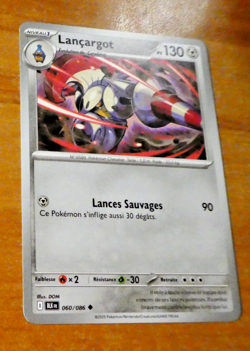 POKEMON FOUDRE NOIRE CARD CARTE LANCARGOT 060/086 BLK EV10.5 FR MINT 2025 - Image 1