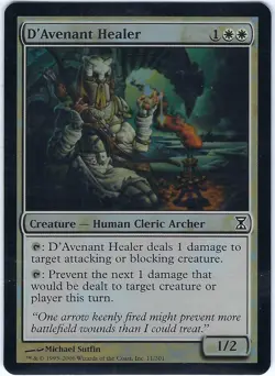 FOIL D'Avenant Healer Time Spiral Common - MTG Magic the Gathering Card - Image 1