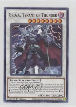 Groza Tyrant of Thunder 1st Ed. YuGiOh Battle Chaos #BACH-EN097 0y59 - Image 1