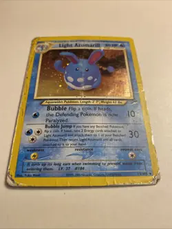 Pokemon TCG Light Azumarill Holo Card 13/105 Neo Destiny WOTC - Image 2