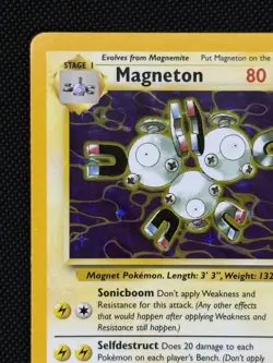 Magneton 11/62 Holo Rare Fossil Set Pokemon Card WOTC Vintage 1999 - Image 3