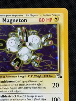 Magneton 11/62 Holo Rare Fossil Set Pokemon Card WOTC Vintage 1999 - Image 4