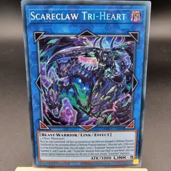 MP23-EN088 Scareclaw Tri-Heart : Prismatic Secret Rare Card : 1st Edition YuGiOh - Image 1