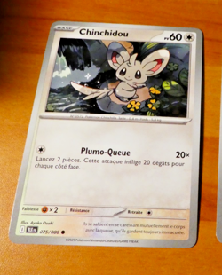 POKEMON FOUDRE NOIRE CARD CARTE CHINCHIDOU 075/086 BLK EV10.5 FR MINT 2025 - Image 1