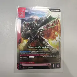 GUNDAM TCG CARD GAME BUSTER GUNDAM GD01-046 LR HOLO FOIL ENGLISH NEWTYPE RISING - Image 1