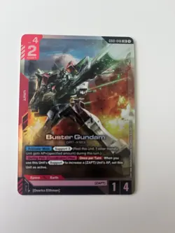 GUNDAM TCG CARD GAME BUSTER GUNDAM GD01-046 LR HOLO FOIL ENGLISH NEWTYPE RISING - Image 1